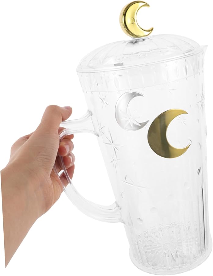 Stobaza Moon Pattern Water Pitcher Large Capacity Kitchen Jug Sturdy Pet Material - Image 3
